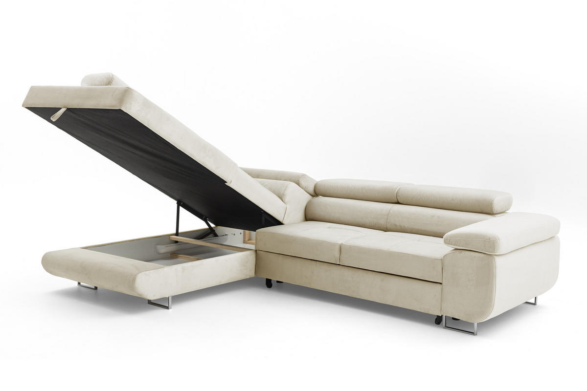 ECKSOFA WILD L Links Beige - Beige, Holz (203/274cm) - Muffo