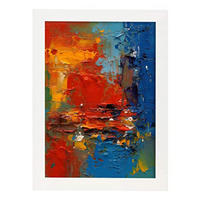 POSTER Abstraktes B A3 Weißer Rahmen - Weiß, Papier (29.7/5/42cm) - Nacnic