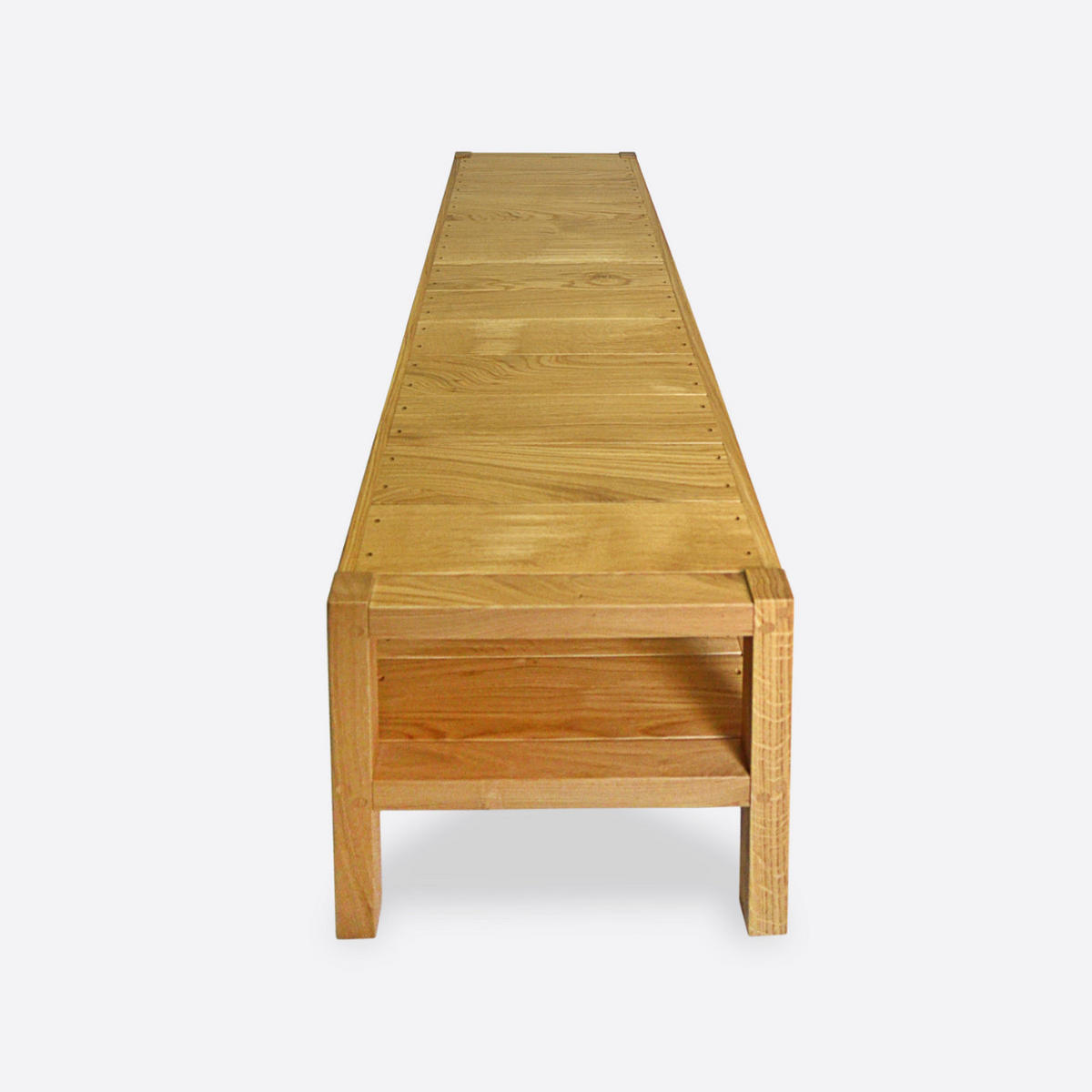 KAFFEETISCH im industriellen Stil für das Wohnzimmer ROSCO - Eichefarben, Holz (45/140/45cm) - Rawood Furniture