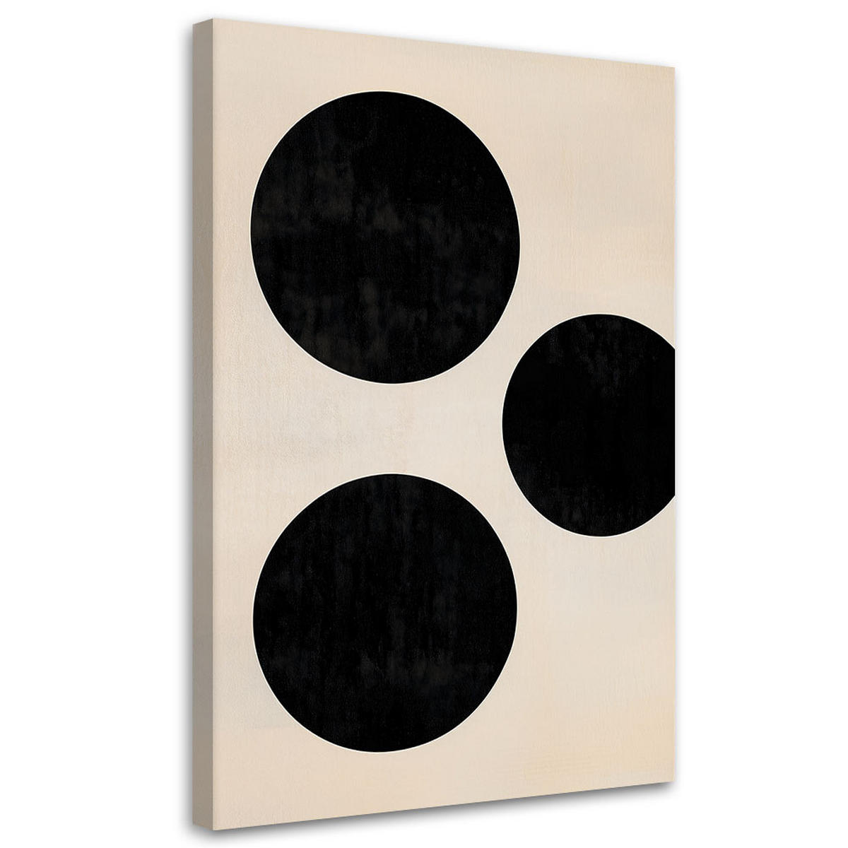 LEINWANDBILD Kreise Minimalismus Abstraktion Beige 70x100cm - Beige, Textil (70/100cm) - Feeby