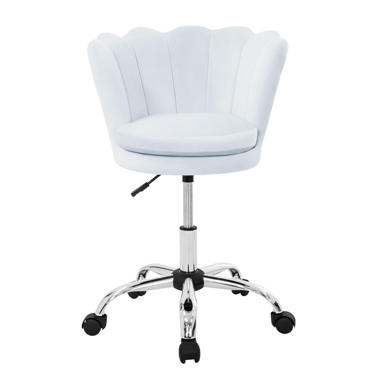 KANCELÁŘSKÁ ŽIDLE Samet Světle modrá - modrá, kov (55/85/60cm) - ML-DESIGN