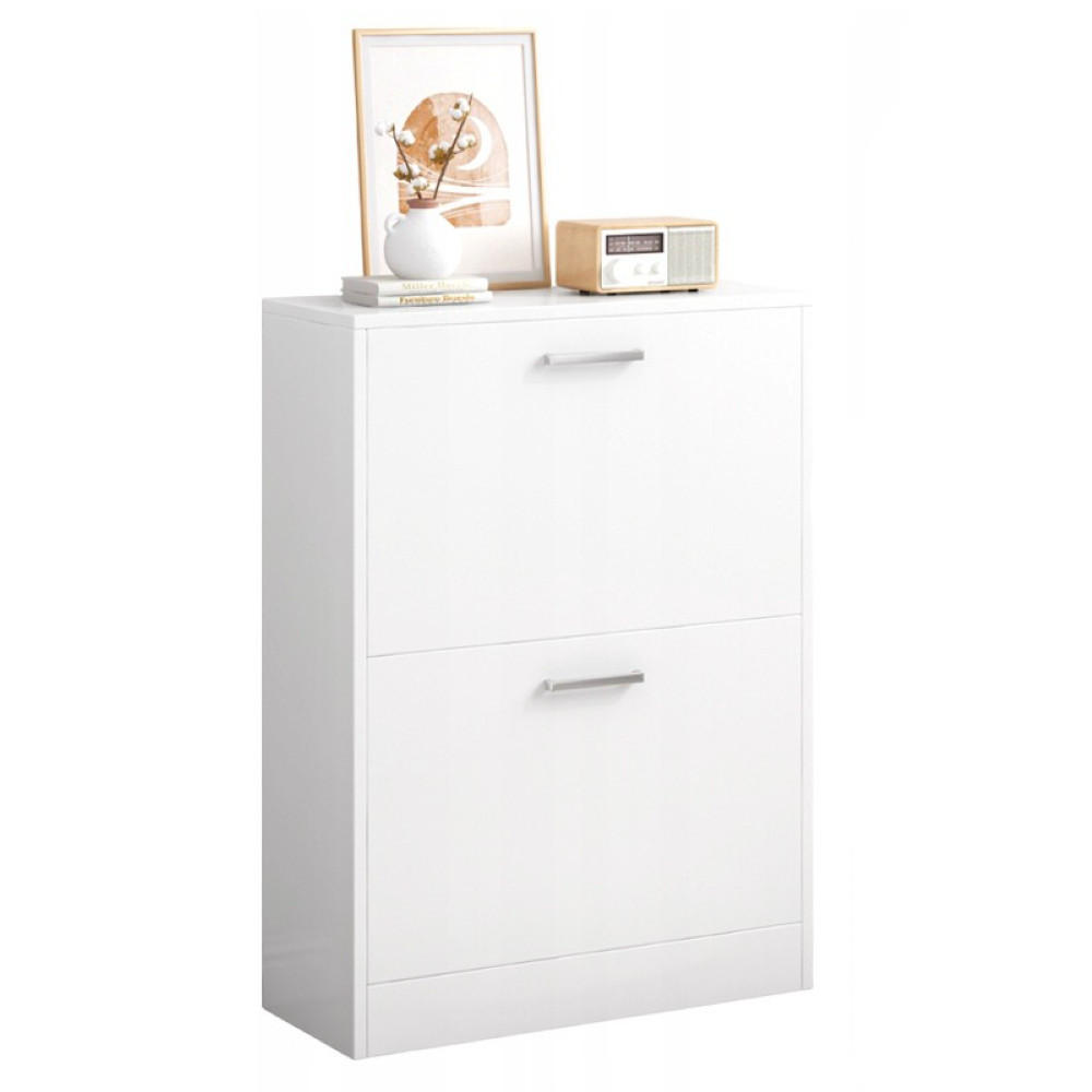 SCHUHSCHRANK, weiß 60/24/80 cm - Weiß, Holzwerkstoff (60/80/24cm)