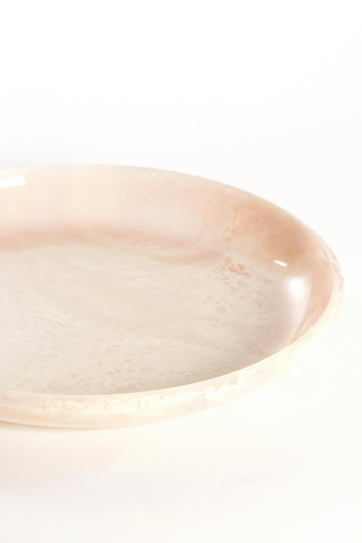 SCHALE Belawan Weiß Ø44/4 cm - Weiß, Kunststoff (44/4cm) - Light & Living