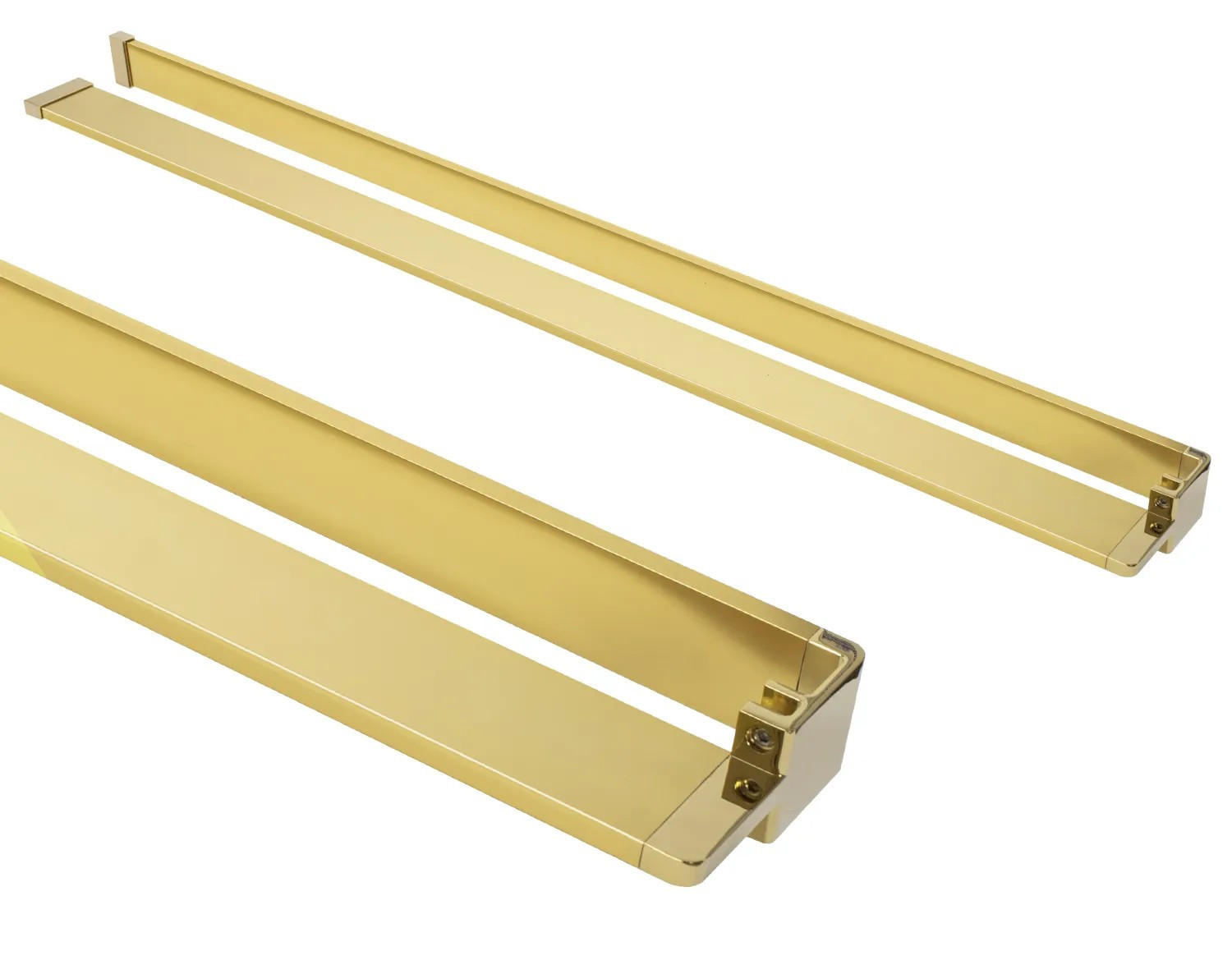 HANDTUCHHALTERABLAGE Rea Evo Gold Für Duschwände - Goldfarben, Metall (12.5/120/120cm) - REA