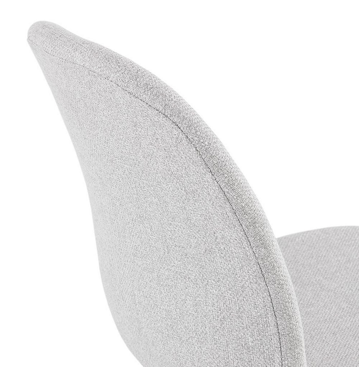 DREHSTUHL Stoff mit ergonomischer Form, Rollen und 360° Drehfunktion CERANO, Grau 46x49x86 cm - Schwarz/Grau, Textil/Metall (46/86/49cm) - KADIMA DESIGN