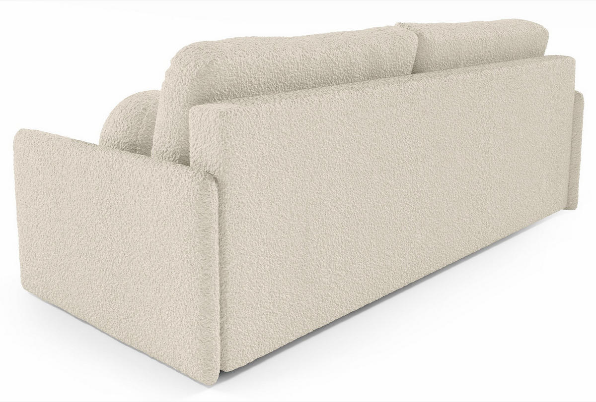 SOFA Glove Beige mit Bouclé-Bezug - Beige, Kunststoff/Textil (206/95/87cm) - Selsey