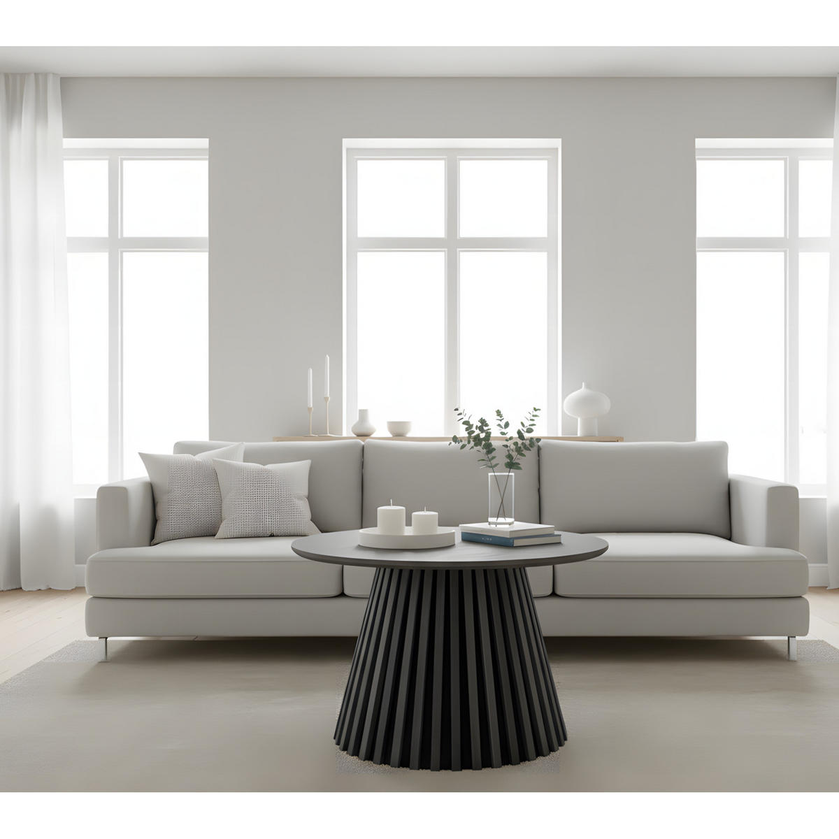 SOFFBORD Osaka 70 x 70 x 45 cm – svart - Svart, Träbaserade material (70/70/45cm) - ebuy24