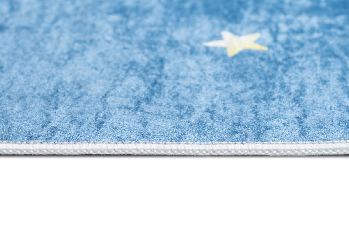 TEPPICH EMMA Hellblau 120/170 cm - Hellblau, Kunststoff (120/170cm) - Tapiso