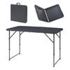 KLAPPTISCH Adelfia - Anthrazit, Kunststoff/Metall (120/60/90cm) - [en.casa]