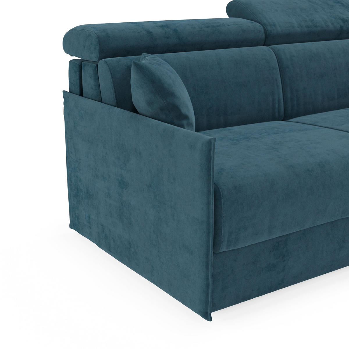 ECKSOFA Miryam - Petrol, Metall (252/98cm) - Divani.store