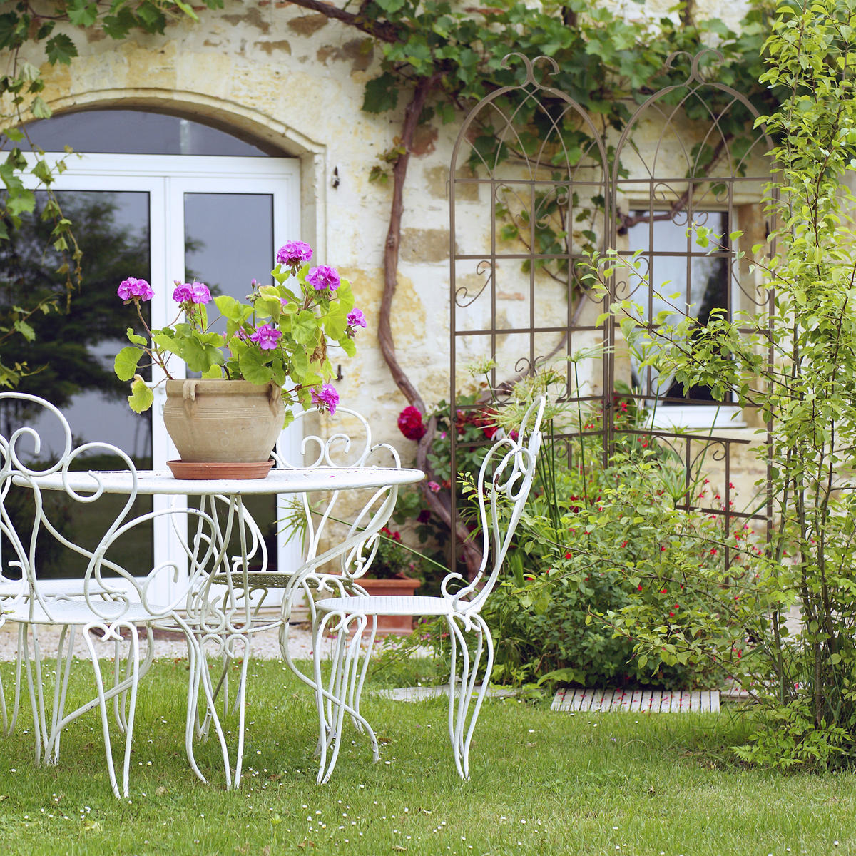 2XRANKGITTER - Braun, Metall (52/179/2cm) - Relaxdays