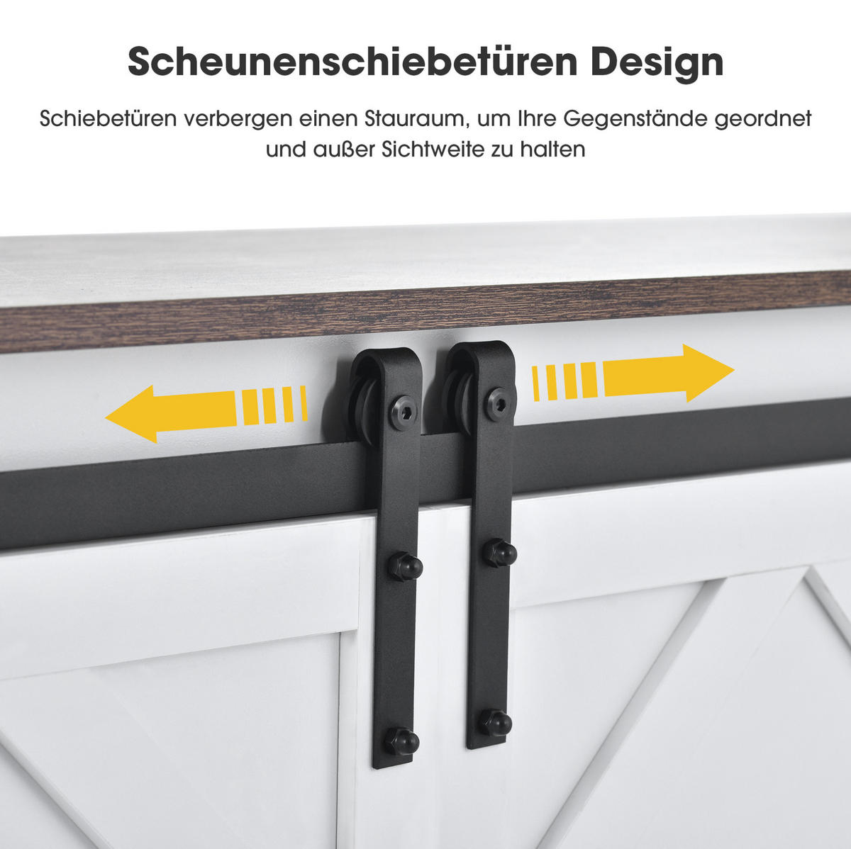 LOWBOARD 150/40/60 cm aus Holzwerkstoff mit Schiebetüren und verstellbaren Einlegeböden Braun/Weiß - Weiß, Holzwerkstoff (150/60/40cm) - Modenvie