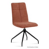 ESSZIMMERSTUHL drehbar (6er-Set) Dniren 47x92x60 Schwarz/Cognac - Cognac/Schwarz, Kunststoff (60/92/47cm) - 58aufmkessel
