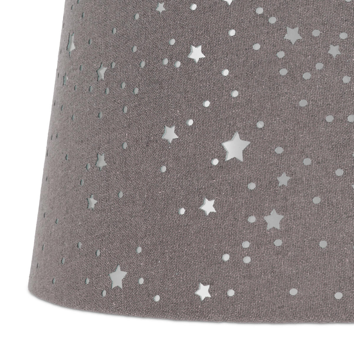 KINDERZIMMERLAMPE - Grau, Kunststoff/Textil (27/27/122cm) - Relaxdays