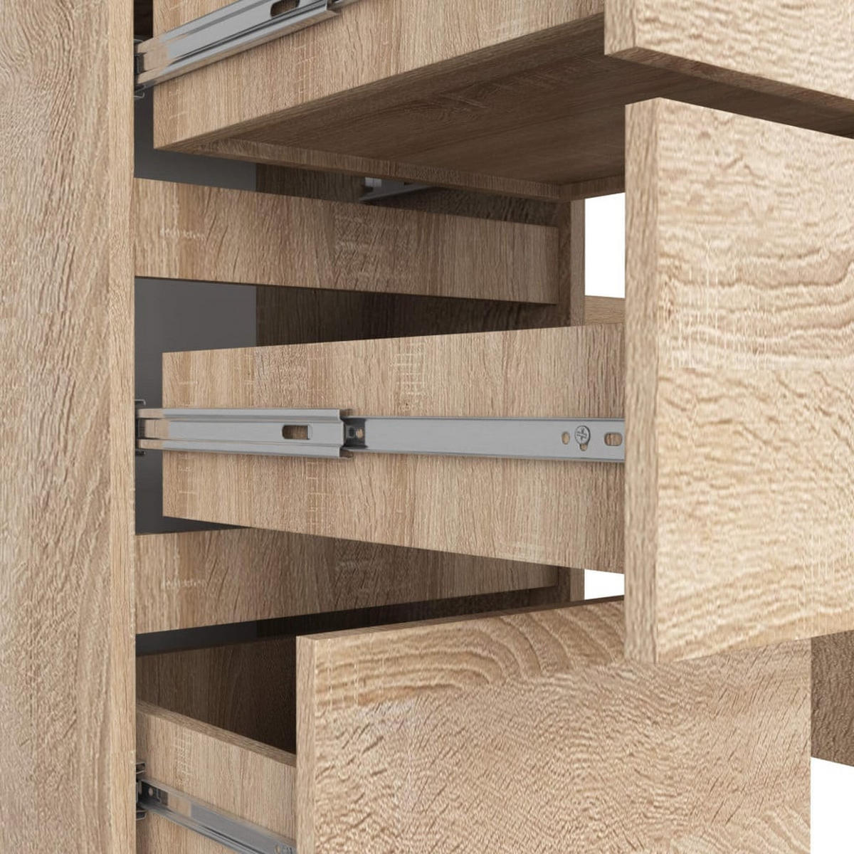 SCHREIBTISCH Eiche Sonoma 77/135/50 - Sonoma Eiche, Holzwerkstoff (50/135/77cm) - RAUMHIRSCH FURNITURE