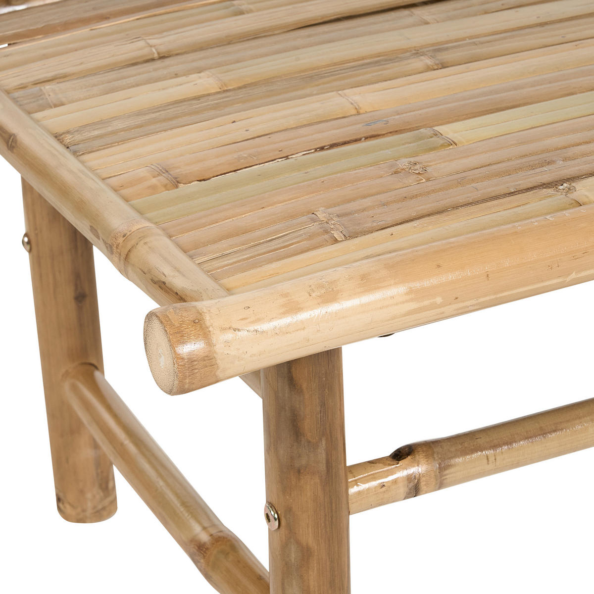 GARTEN Beistelltisch Bambusholz hellbraun 80/45 cm Todi - Hellbraun, Holz (45/80/32cm) - Beliani