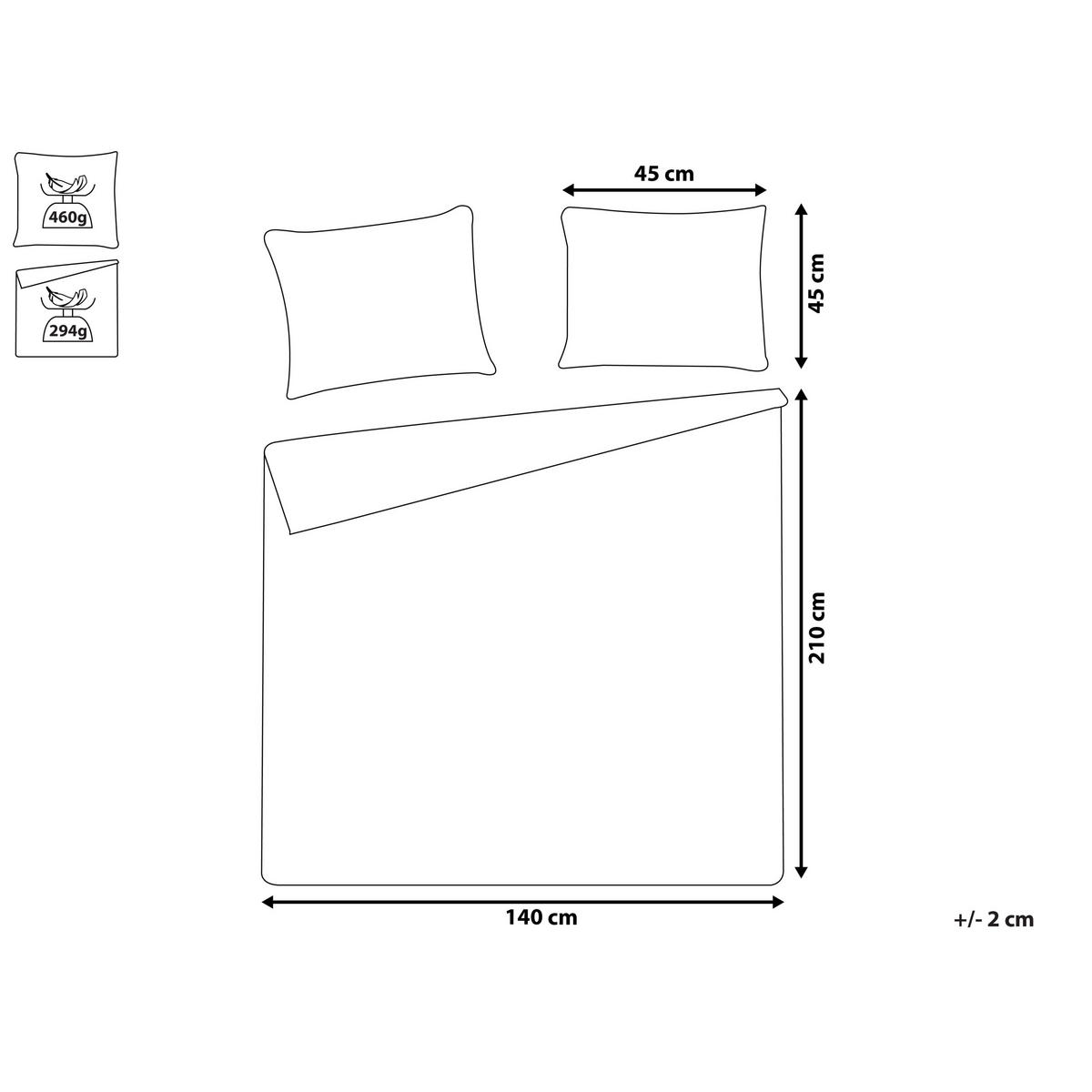 TAGESDECKEN Grau 140 x 210 cm Alamut - Grau, Textil (140/210cm) - Beliani