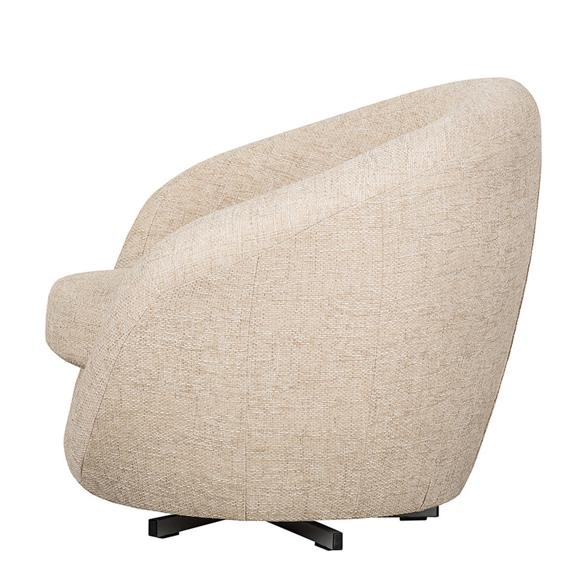 DREHSESSEL - Creme, Textil (92/75/80cm) - home24