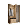 GARDEROBENSCHRANK - JOHN (Artisan + Mit Kissen) - Eiche Artisan, Holzwerkstoff (135/197/40cm)