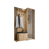 GARDEROBENSCHRANK - JOHN (Artisan + Mit Kissen) - Eiche Artisan, Holzwerkstoff (135/197/40cm)