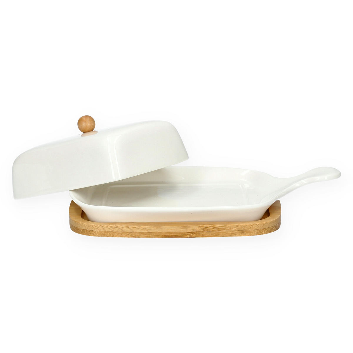 BUTTERDOSE Fincan 22 cm - Weiß, Keramik (13/7/22cm) - Homla
