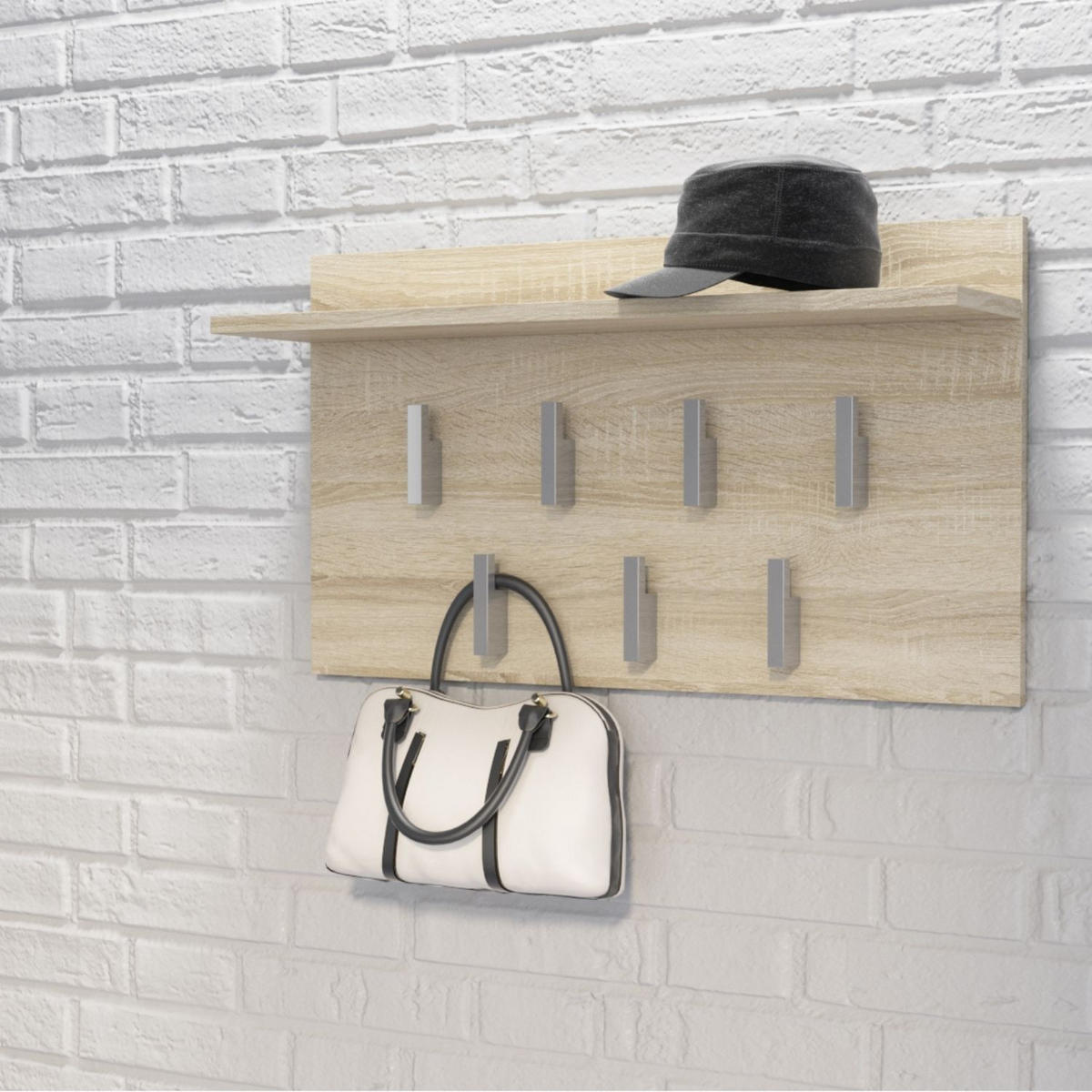 GARDEROBE Gina - Sonoma Eiche, Holzwerkstoff (70/40/20cm) - kommodly