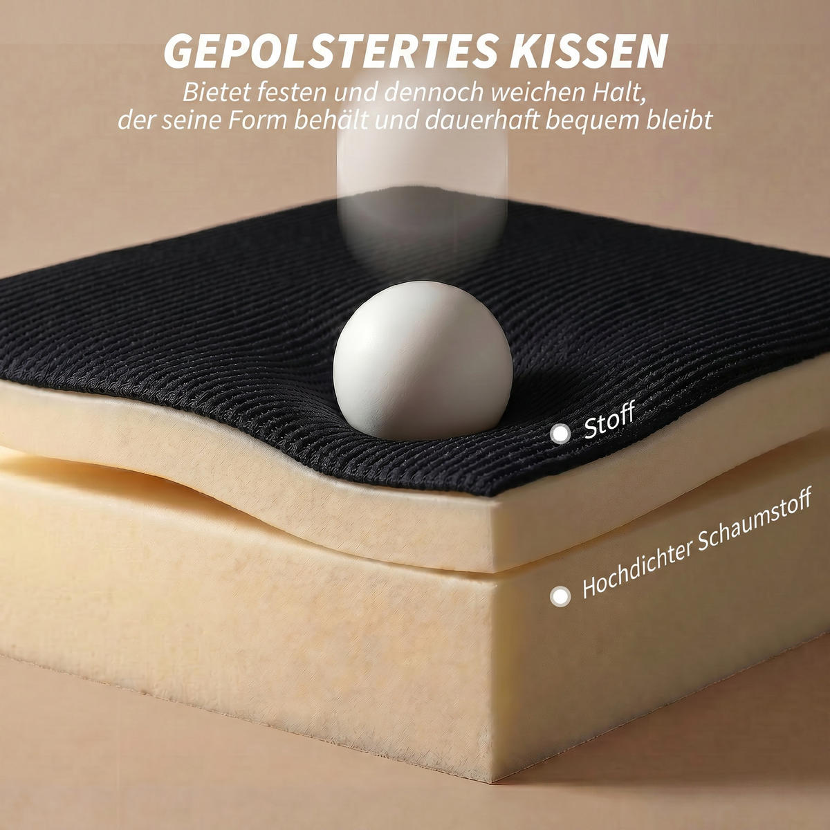 KONTORSTOL Ergonomisk skrivbordsstol med uppfällbara armstöd, svart - Svart, Textil/Plast (63/125/64cm) - HOMCOM
