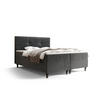 BOXBETT LIMBA mit Matratze H3 und Topper 160x200 Monolith 92 - Grau, Holz/Textil (160/200cm) - Bedante