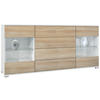 SIDEBOARD Bari Eiche sägerau - Eiche San Remo, Holzwerkstoff (166.5/75.5/35cm) - Vladon