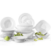 TAFELSERVICE Cmielow Rococo 25-tlg - Weiß, Keramik (25/2/25cm) - KONSIMO®