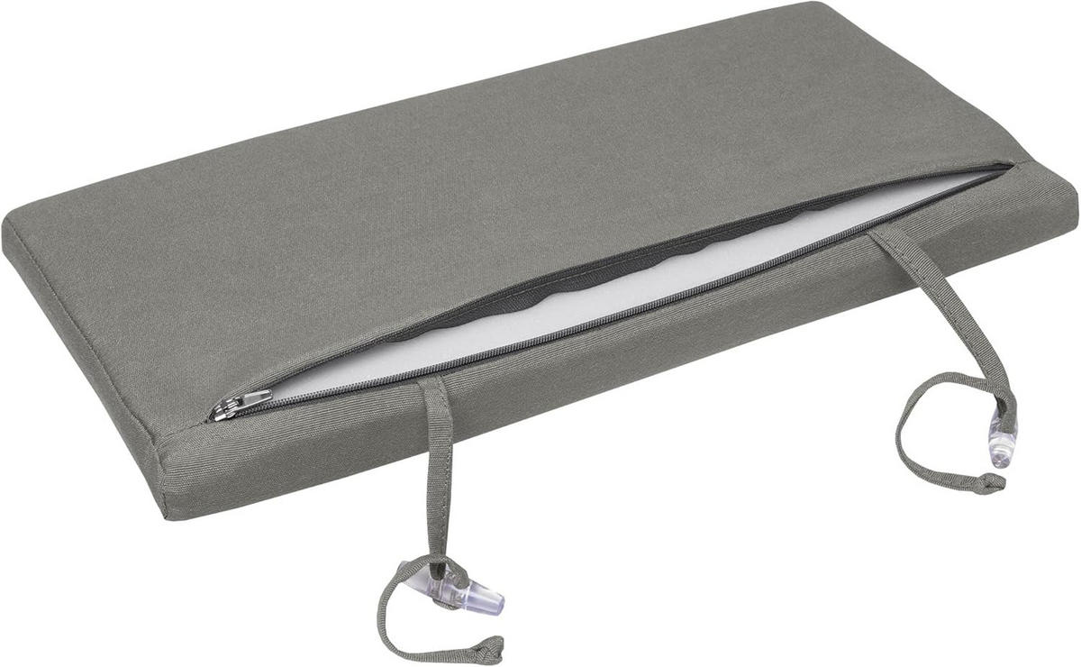 ROLLLIEGENAUFLAGE Loft RL 200x60x5cm Hellgrau (2tlg) - Hellgrau, Textil (60/10/200cm) - Beautissu 