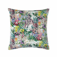 KISSENHÜLLE Botanical Garden – Samt violett 46/46 cm - Violett, Textil (46/46cm) - Homescapes