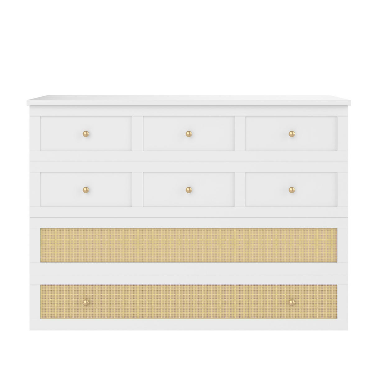 SCHRANKBETT 140/200 cm in Weiß mit Schublade, Regal, USB und Steckdose - Weiß, Holz/Holzwerkstoff (140/200cm) - CHICFURN