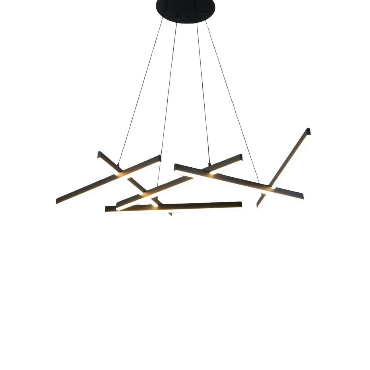 HÄNGELEUCHTE Taranto, Schwarz, 120cm - Schwarz, Metall (105/69/120cm) - KOSILUM