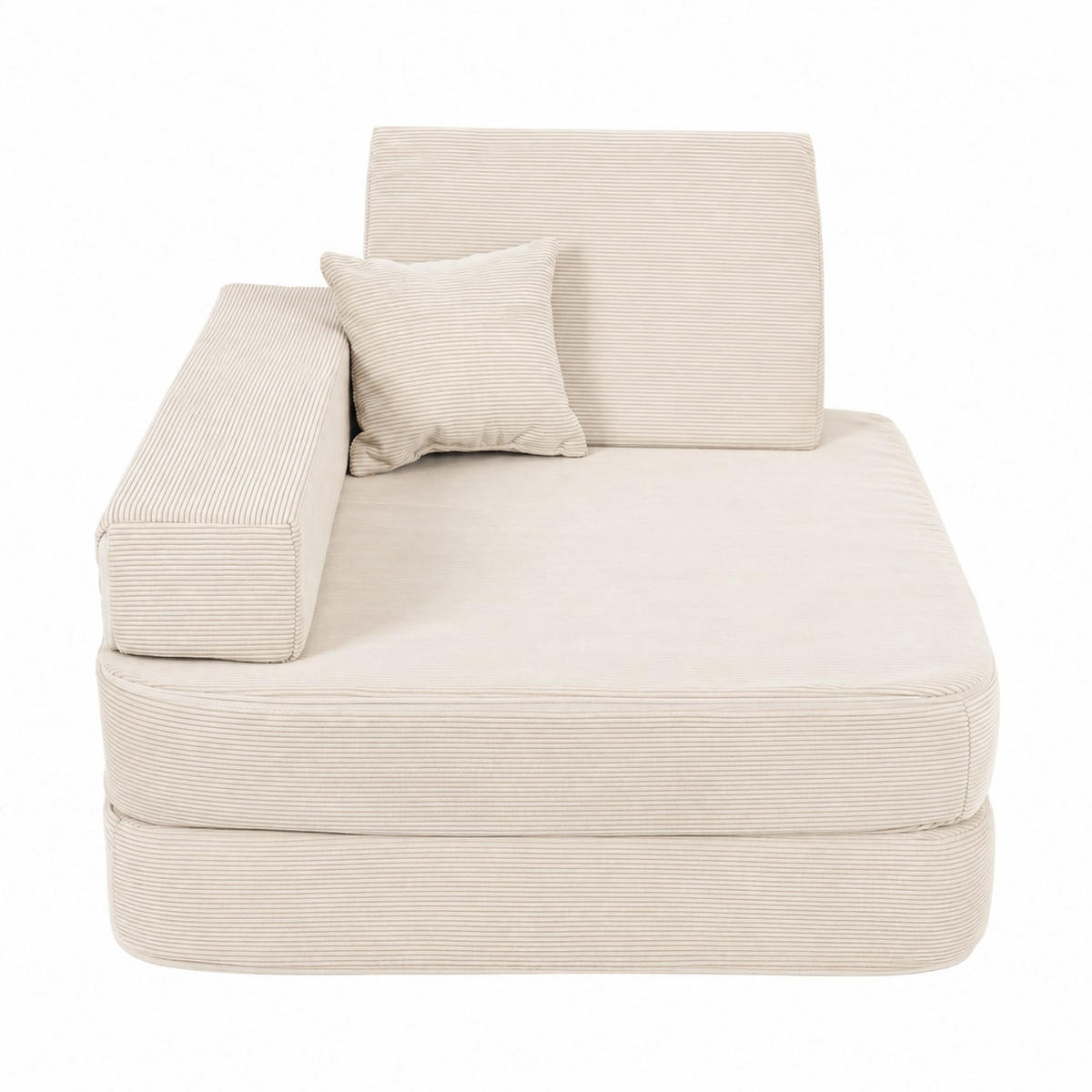 KINDERSESSEL Cordsamt Beige - Beige, Textil (80/24/80cm) - AngeLove