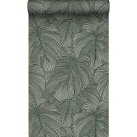 TAPETE 3D Muster Blätter 50 x 900 cm - Grün, Papier (50/900cm) - Origin Wallcoverings