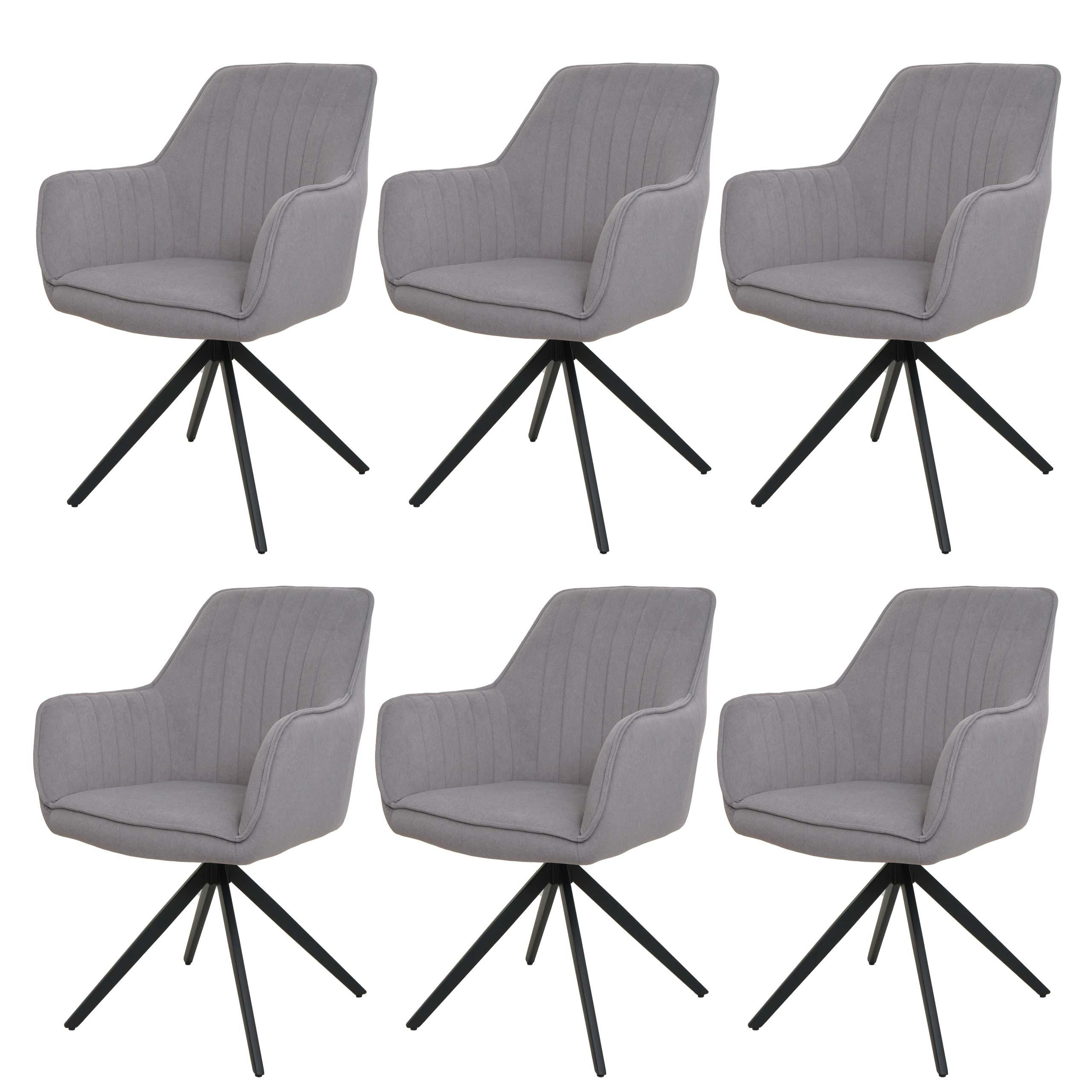 ESSZIMMERSTUHL Hellgrau 6er-Set - Hellgrau, Textil (58/87/55cm) - MCW