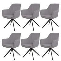 ESSZIMMERSTUHL Hellgrau 6er-Set - Hellgrau, Textil (58/87/55cm) - MCW