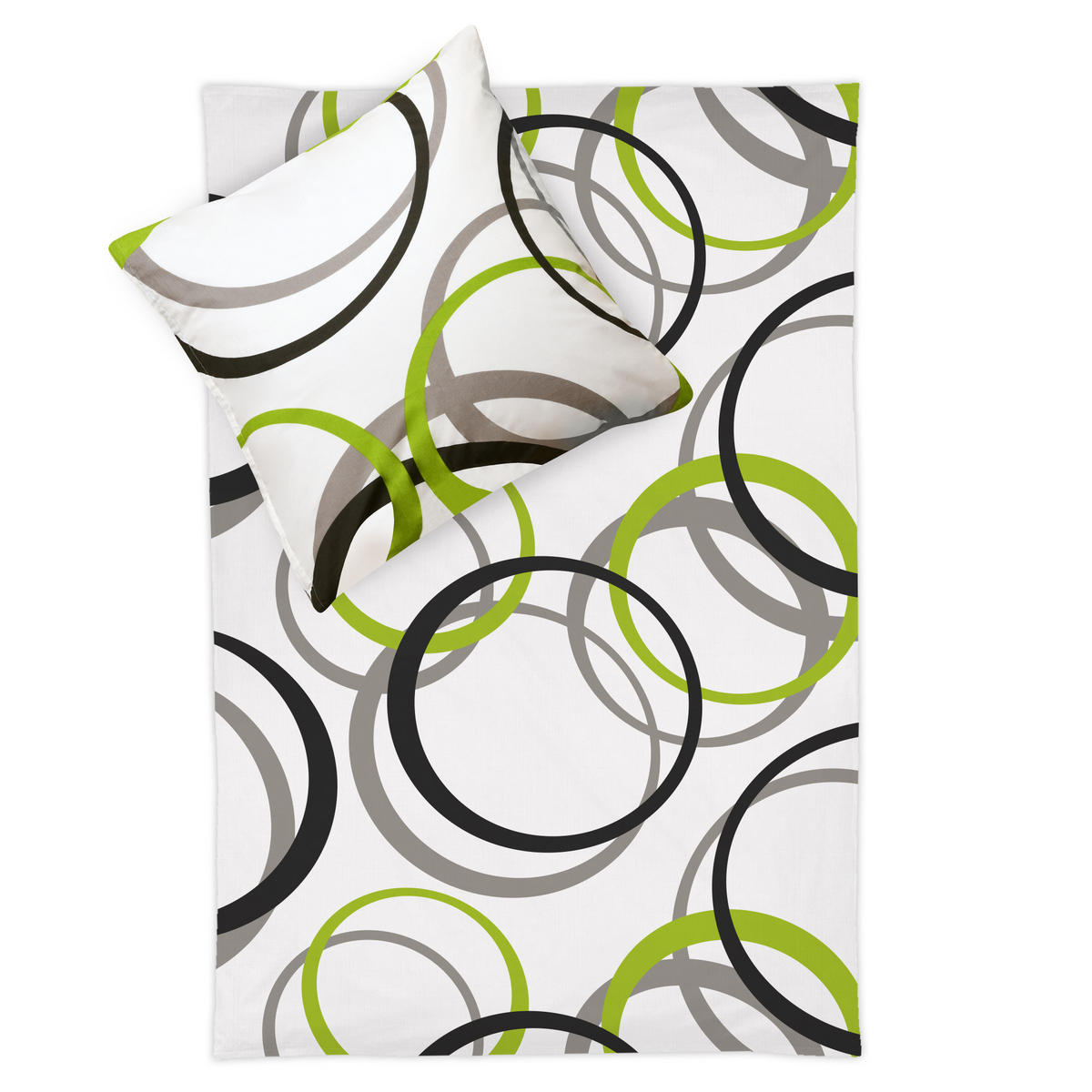 BETTWÄSCHE Nina 135x200cm + Kissenbezug 80x80cm Ornamente Renforcé - Multicolor, Textil (200/135cm)