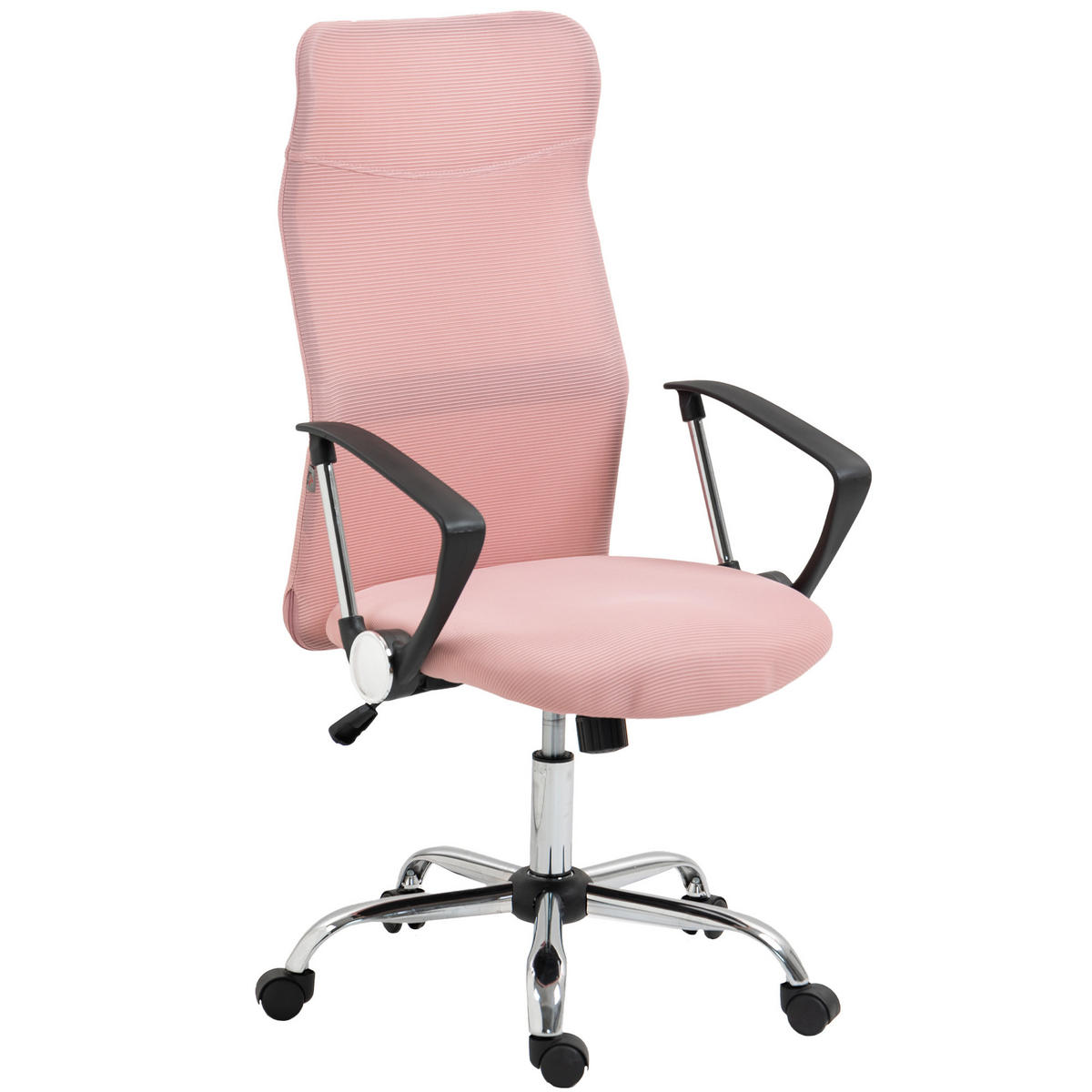 DREHSTUHL DE-05248 Höhenverstellbar mit Wippfunktion & Netzbespannung Rosa - Rosa, Metall (65/119/63cm) - ComfortXL