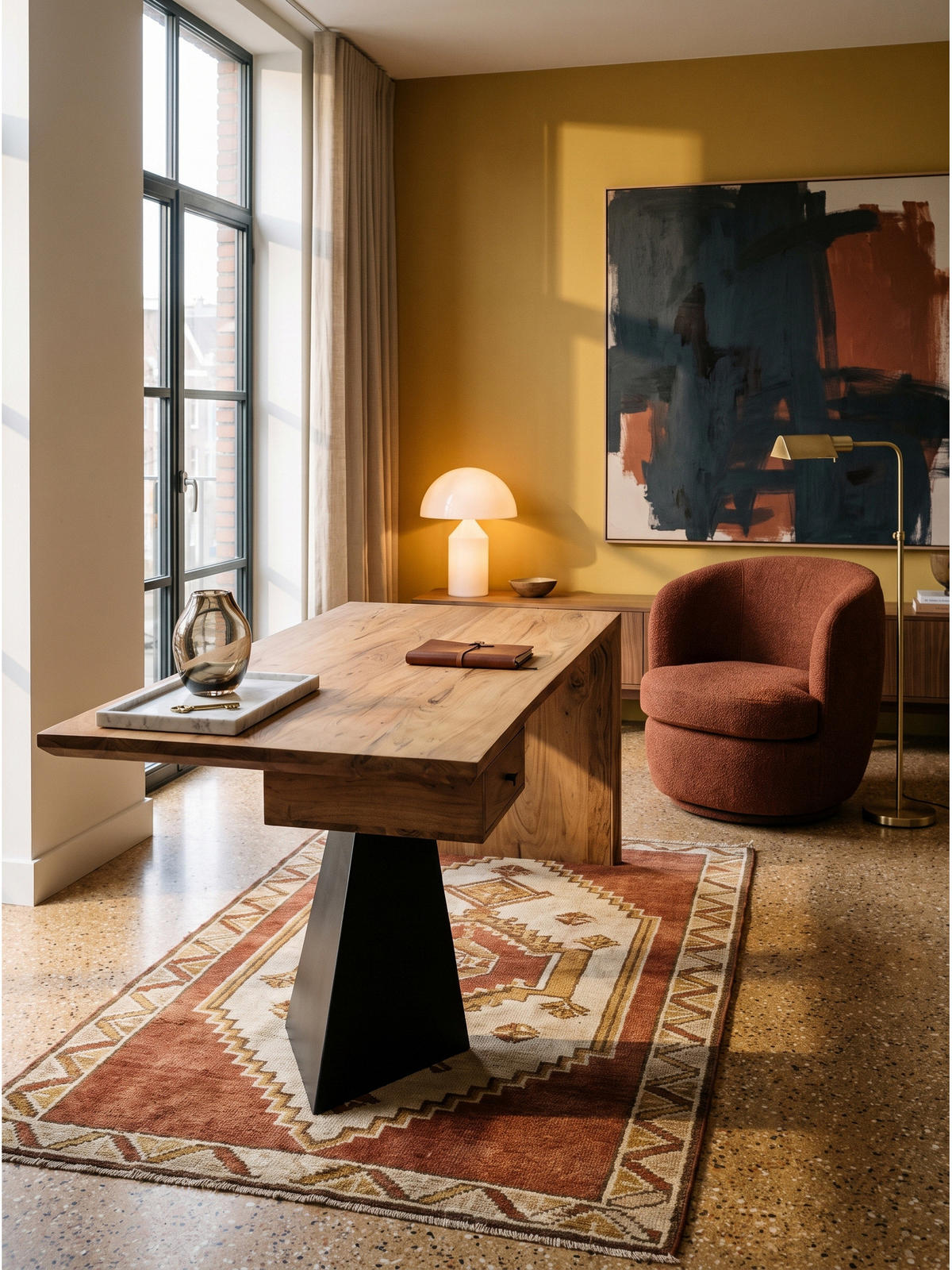 SCHREIBTISCH PANARO, Akazie Massivholz, Akazie-Natur, 180 x 90 x 77 cm - Braun, Holz (90/180/77cm) - KADIMA DESIGN