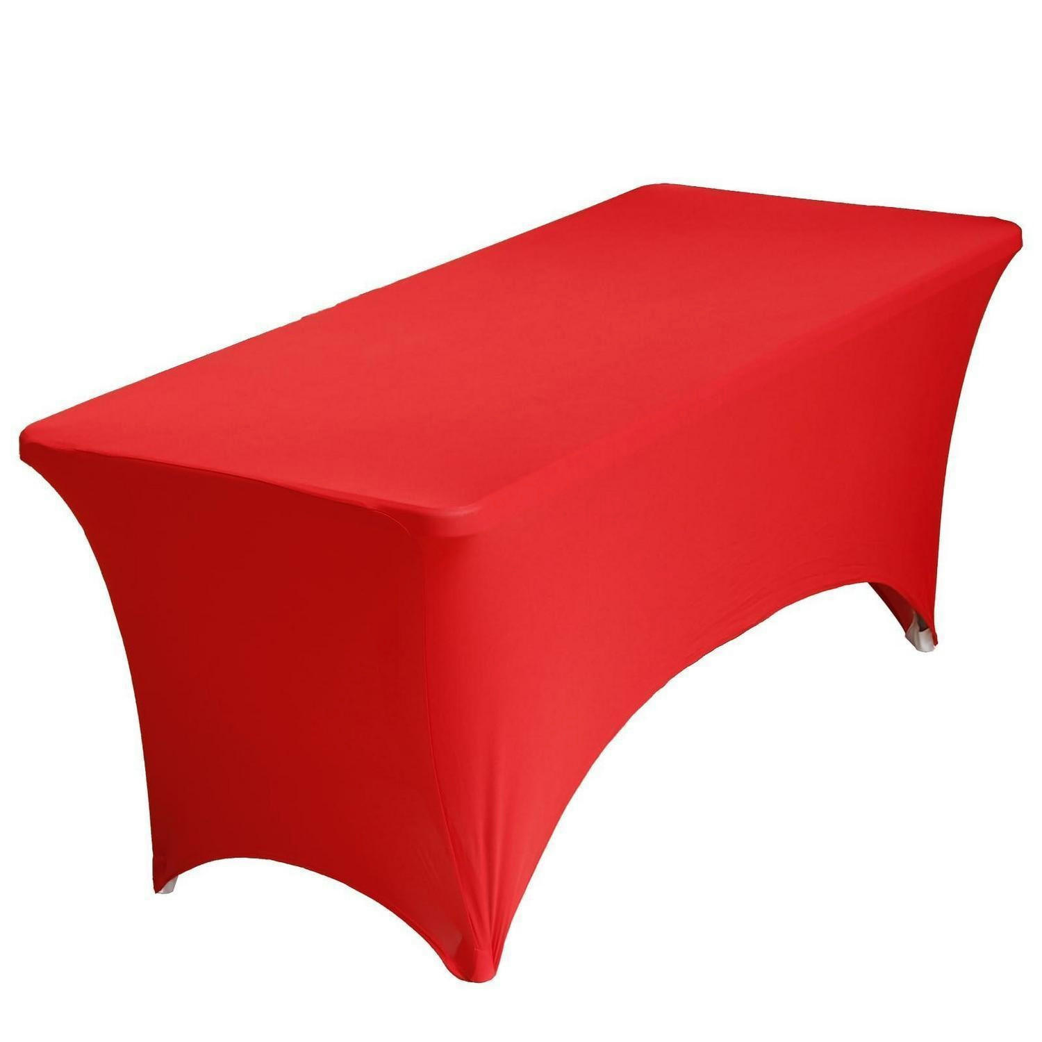 TISCHDECKE Spandex rechteckig 180 cm Rot - Rot, Textil (75/180/1.5cm)