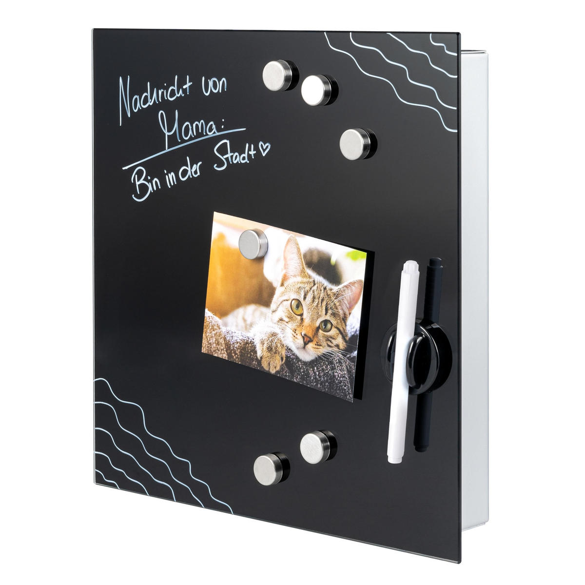 SCHLÜSSELKASTEN, schwarz, Metall - Schwarz, Metall (35/35/5cm) - bremermann