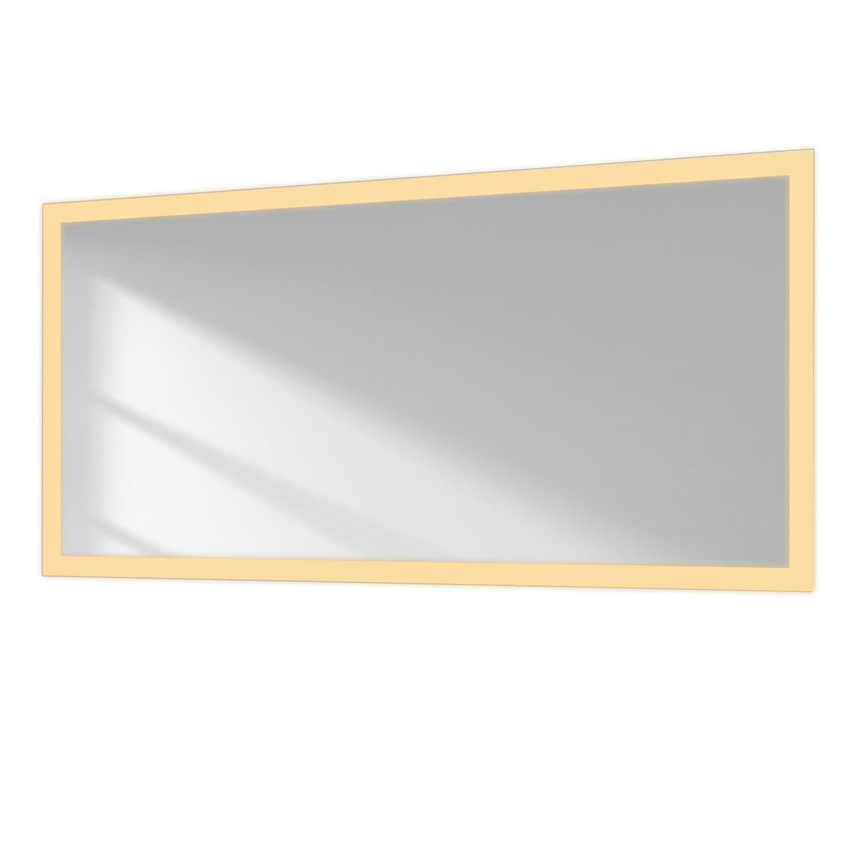 BADSPIEGEL mit Explosionsgeschützte Folie Beleuchtung 120/60/3,5 cm - Weiß, Glas (60/3.5/120cm) - EMKE