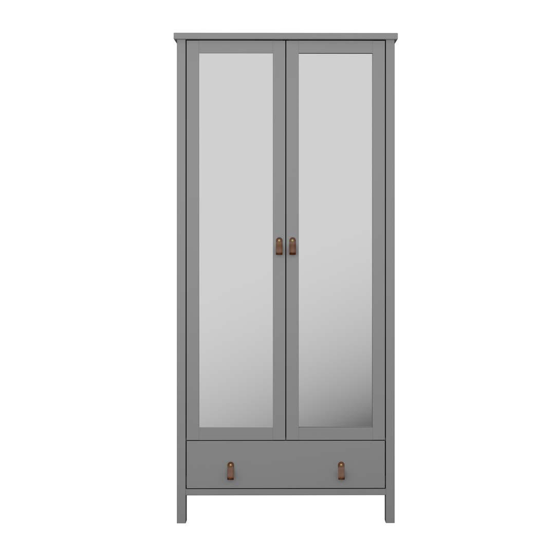 ebuy24 Kleiderschrank Grau 89x195x50 cm
