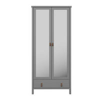 KLEIDERSCHRANK grau - Grau, Holzwerkstoff (89/195/50cm) - ebuy24