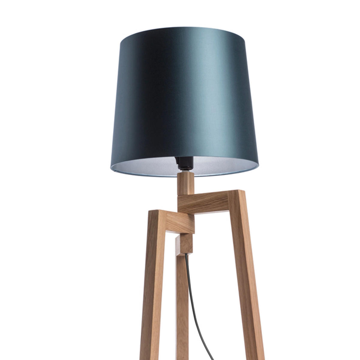 STEHLEUCHTE CONNY 35/30 Monaco petrol blue silver PVC Monacopetroleum 23 W - Petrol, Textil (35/35/30cm) - Rendl