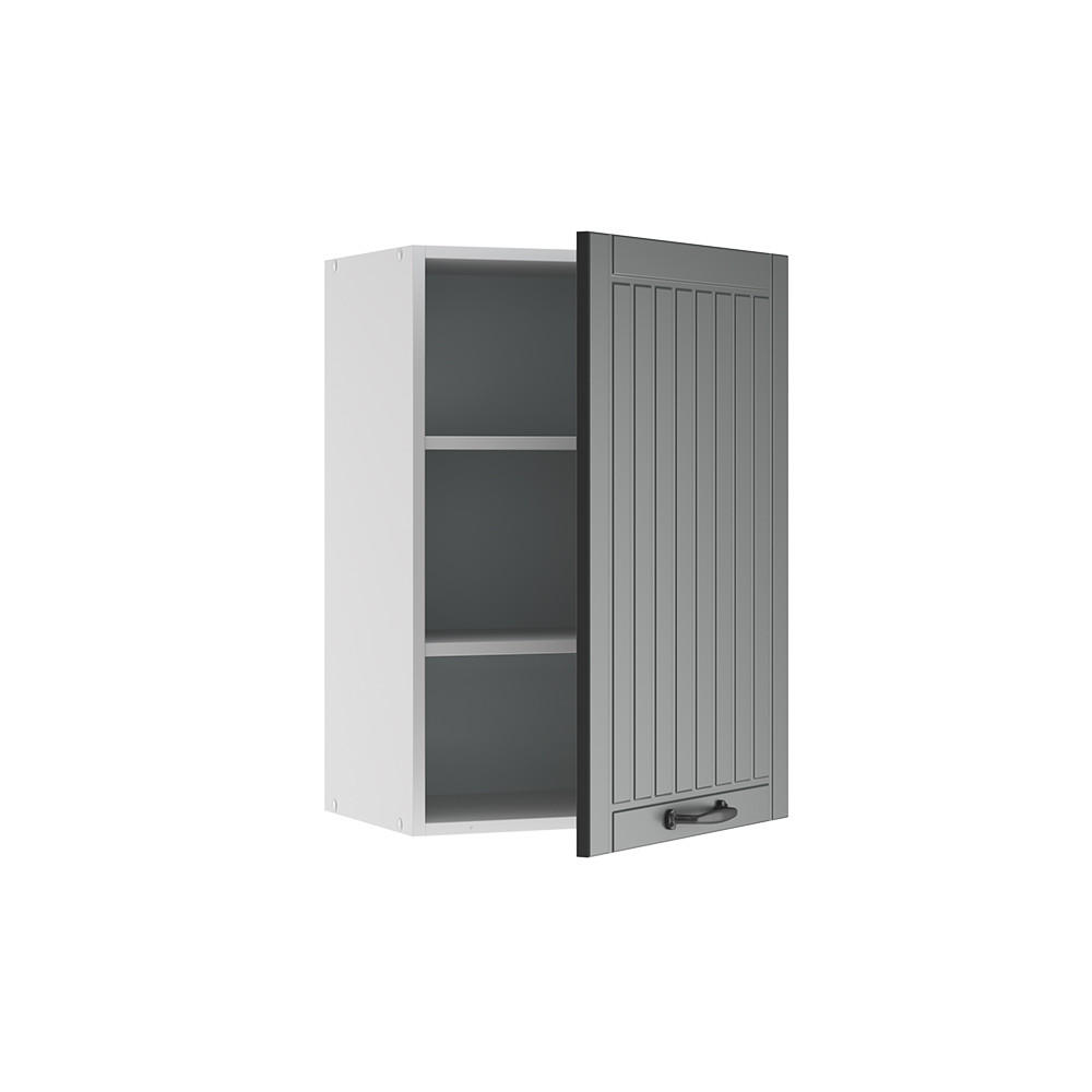 BADSCHRANK Fame-Line Anthrazit 50 x 72 cm - Anthrazit/Weiß, Holzwerkstoff (50/72/34.1cm) - Vicco