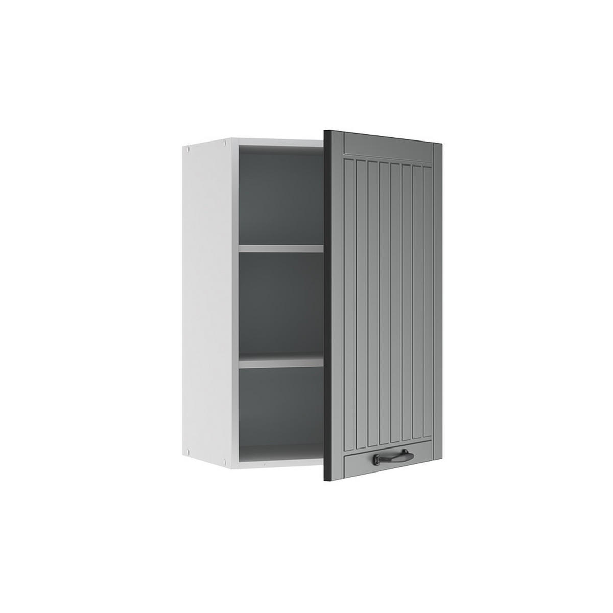 HÄNGESCHRANK Fame-Line Anthrazit Landhaus 50 cm - Anthrazit/Weiß, Holzwerkstoff (50/72/34.1cm) - Vicco