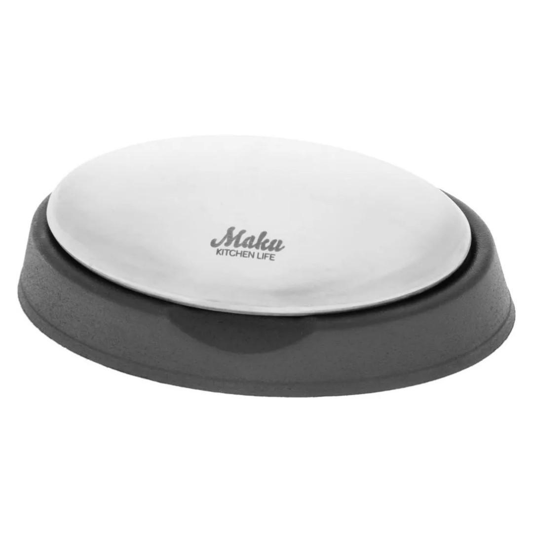 EDELSTAHLSEIFE Geruchsneutralisierend mit Ablage aus Gebürstetem Edelstahl - Silberfarben, Metall (4.4/2.2/8.8cm) - JUNG